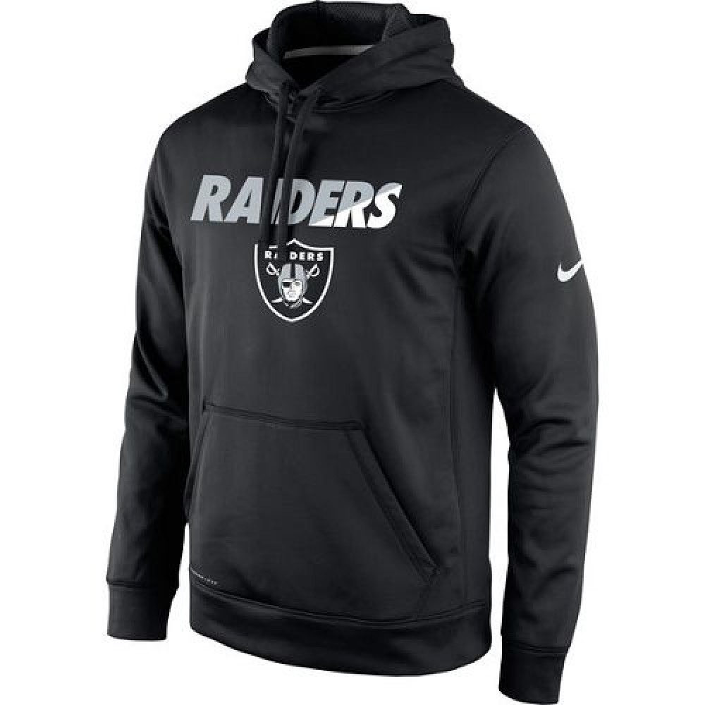 Men's Oakland Raiders Black Kick Off Staff Performance Pullover Hoodie 1