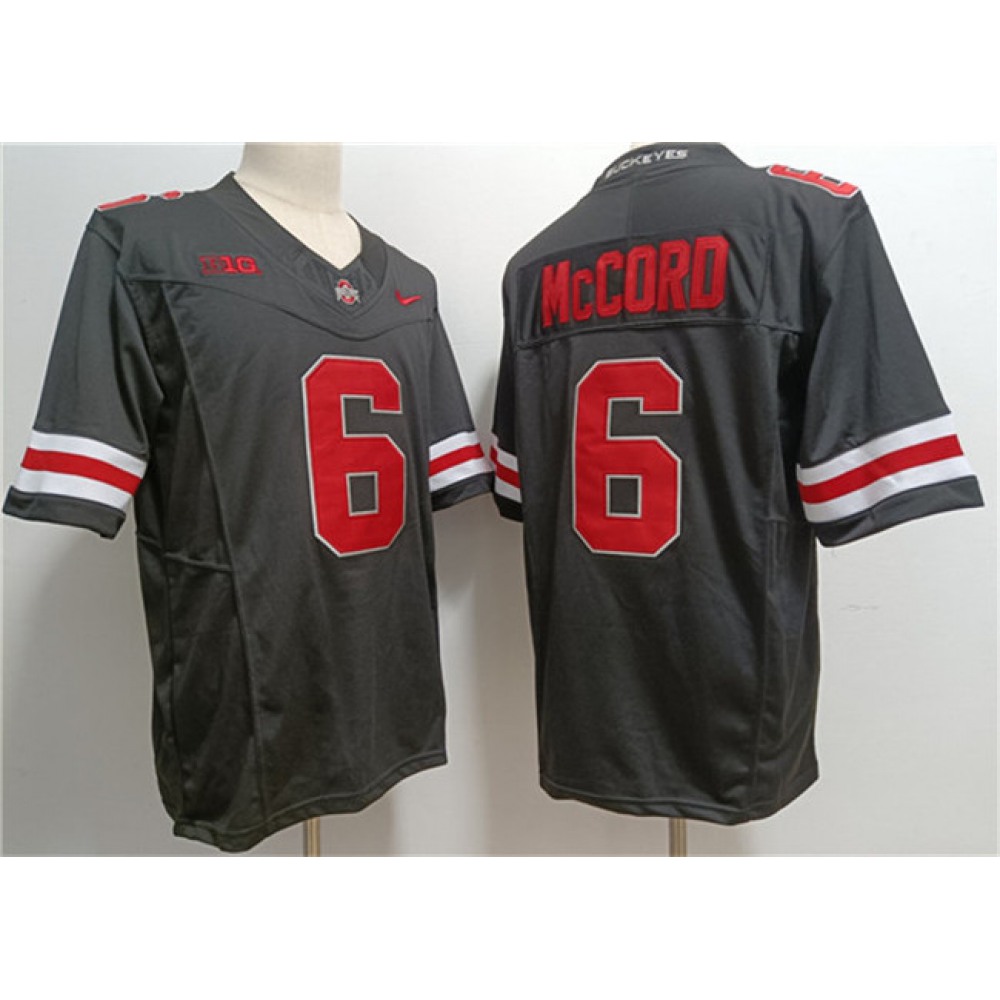 Men's Ohio State Buckeyes #6 Kyle McCord Black 2023 F.U.S.E. Limited Stitched Jersey 1