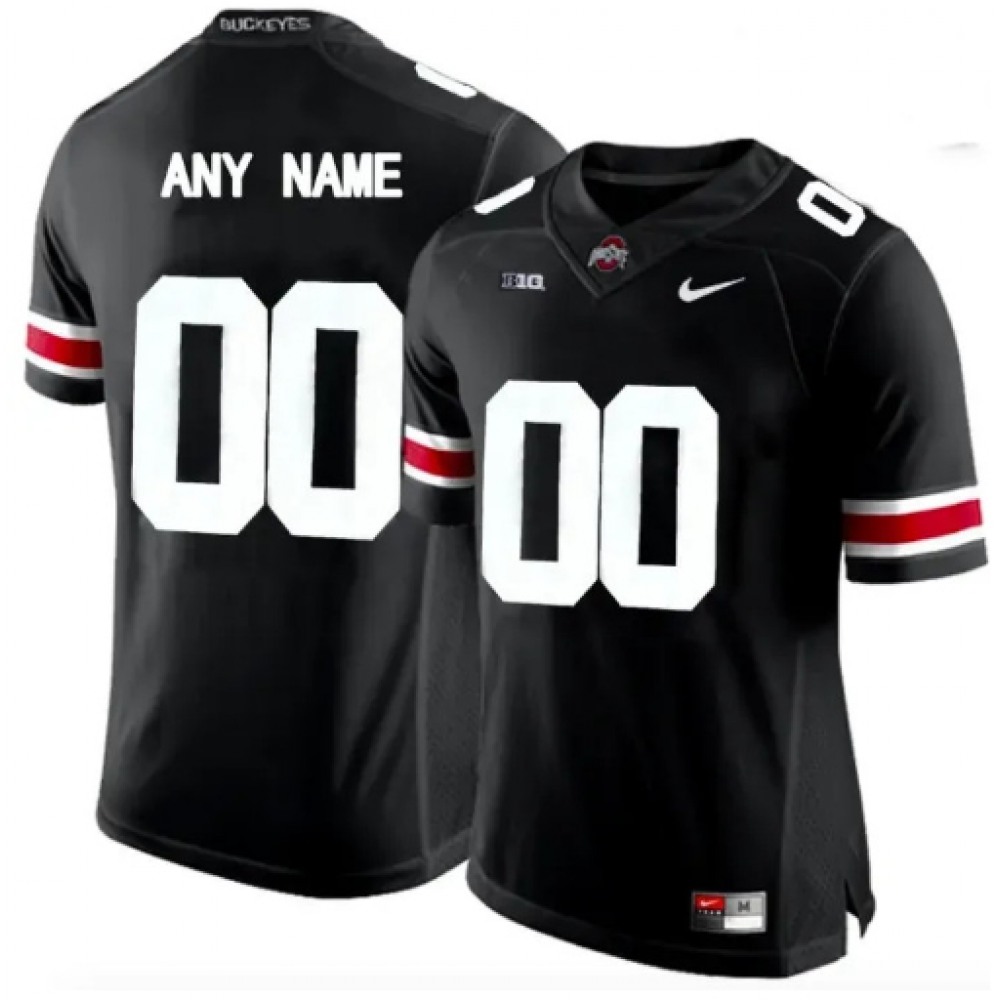 Men's Ohio State Buckeyes ACTIVE PLAYER Custom Black Stitched Jersey 1