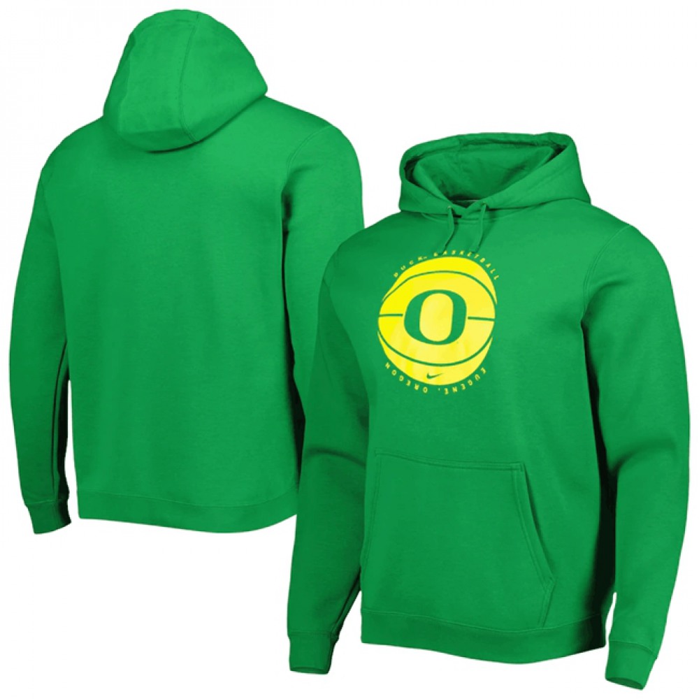 Men's Oregon Ducks Green Basketball Pullover Hoodie 1