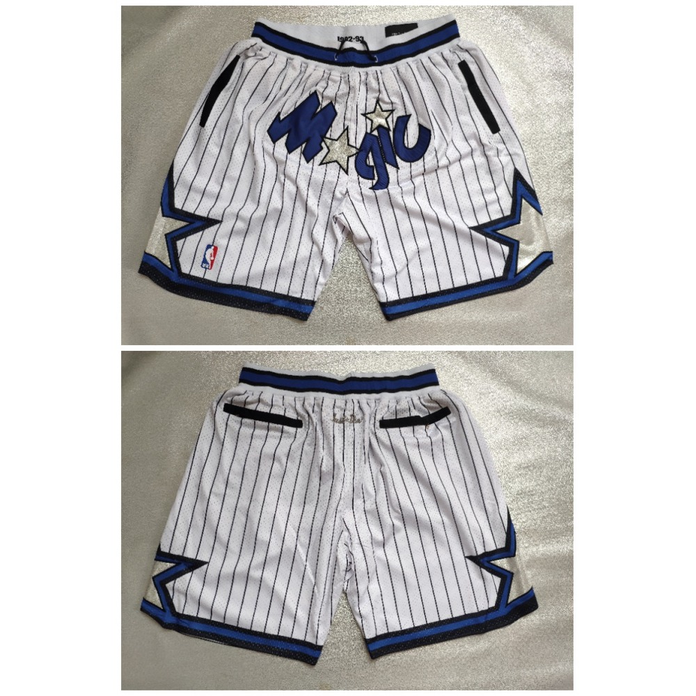 Men's Orlando Magic White Shorts( Run Small) 1