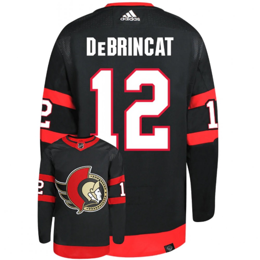 Men's Ottawa Senators #12 Alex DeBrincat 2021 Black Stitched Home Jersey 1