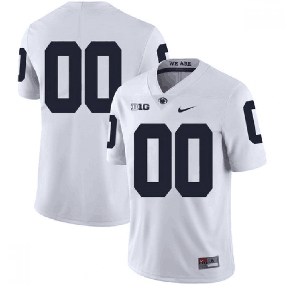 Men's Penn State Nittany Lions Active Player Custom White Stitched Jersey 1