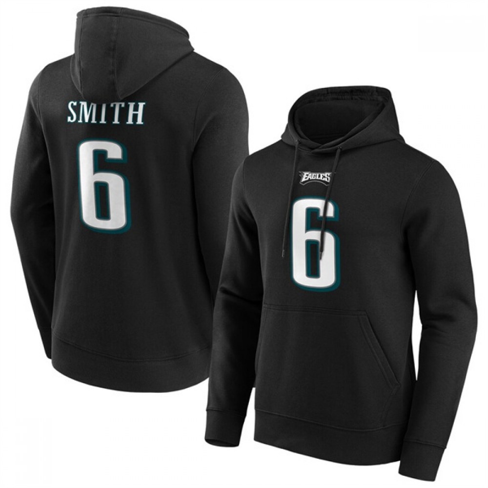 Men's Philadelphia Eagles #6 DeVonta Smith Black Hoodie 1