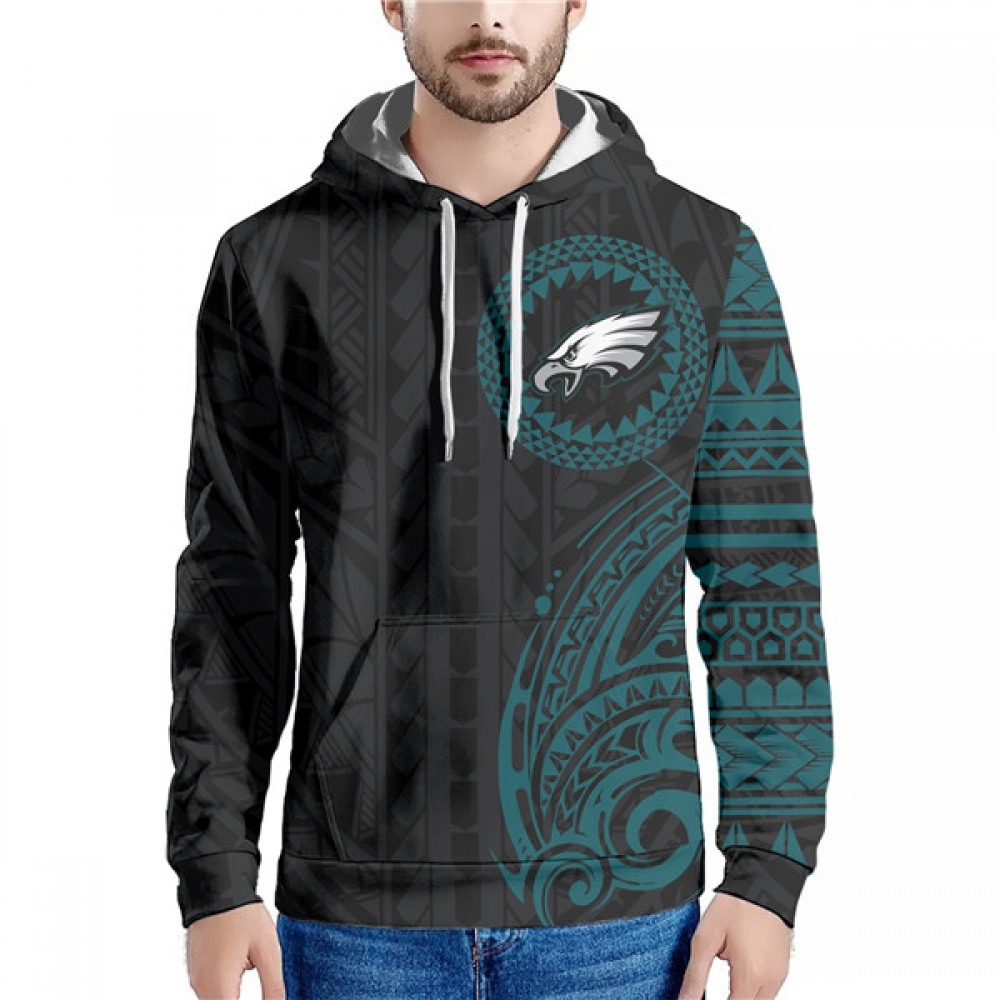 Men's Philadelphia Eagles Black/Green Hoodie 1