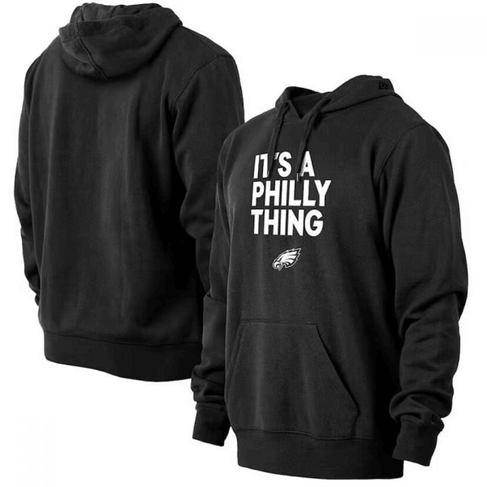 Men's Philadelphia Eagles Black Pullover Hoodie 1