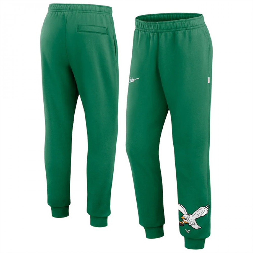 Men's Philadelphia Eagles Green Chop Block Fleece Sweatpants 1