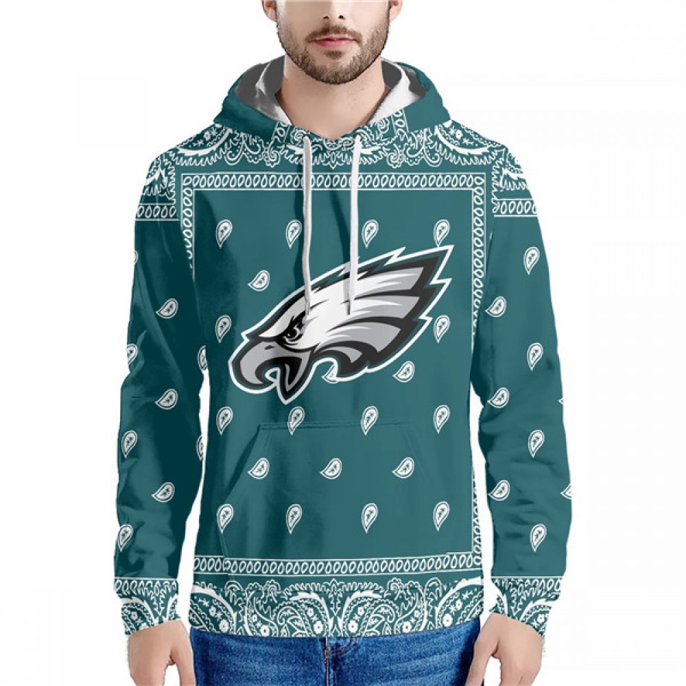 Men's Philadelphia Eagles Green Pullover Hoodie 1