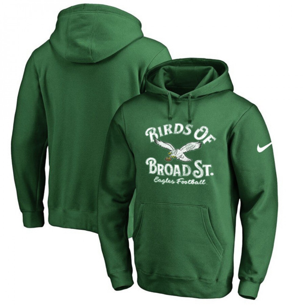 Men's Philadelphia Eagles Green Sideline Club Pullover Hoodie 1