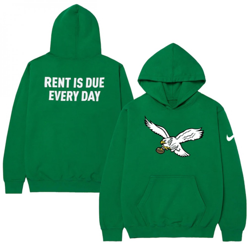 Men's Philadelphia Eagles Green Sideline Pullover Hoodie 1