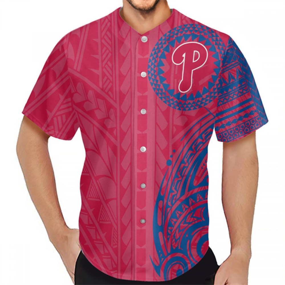 Men's Philadelphia Phillies Red Baseball Jersey 1