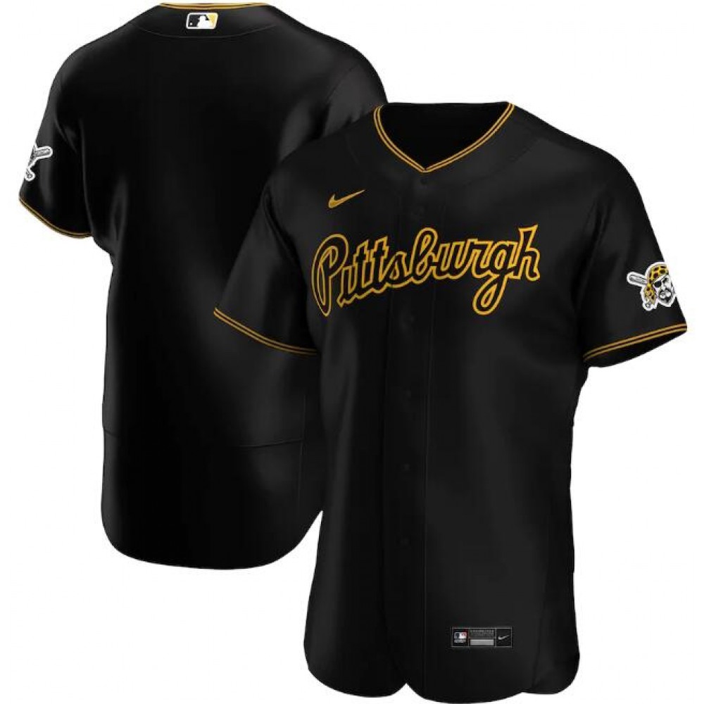 Men's Pittsburgh Pirates Blank 2020 Black Flex Base Stitched Jersey 1