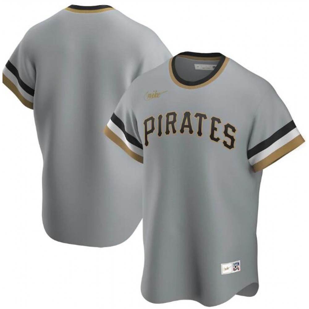 Men's Pittsburgh Pirates Blank New Grey Cool Base Stitched Jersey 1