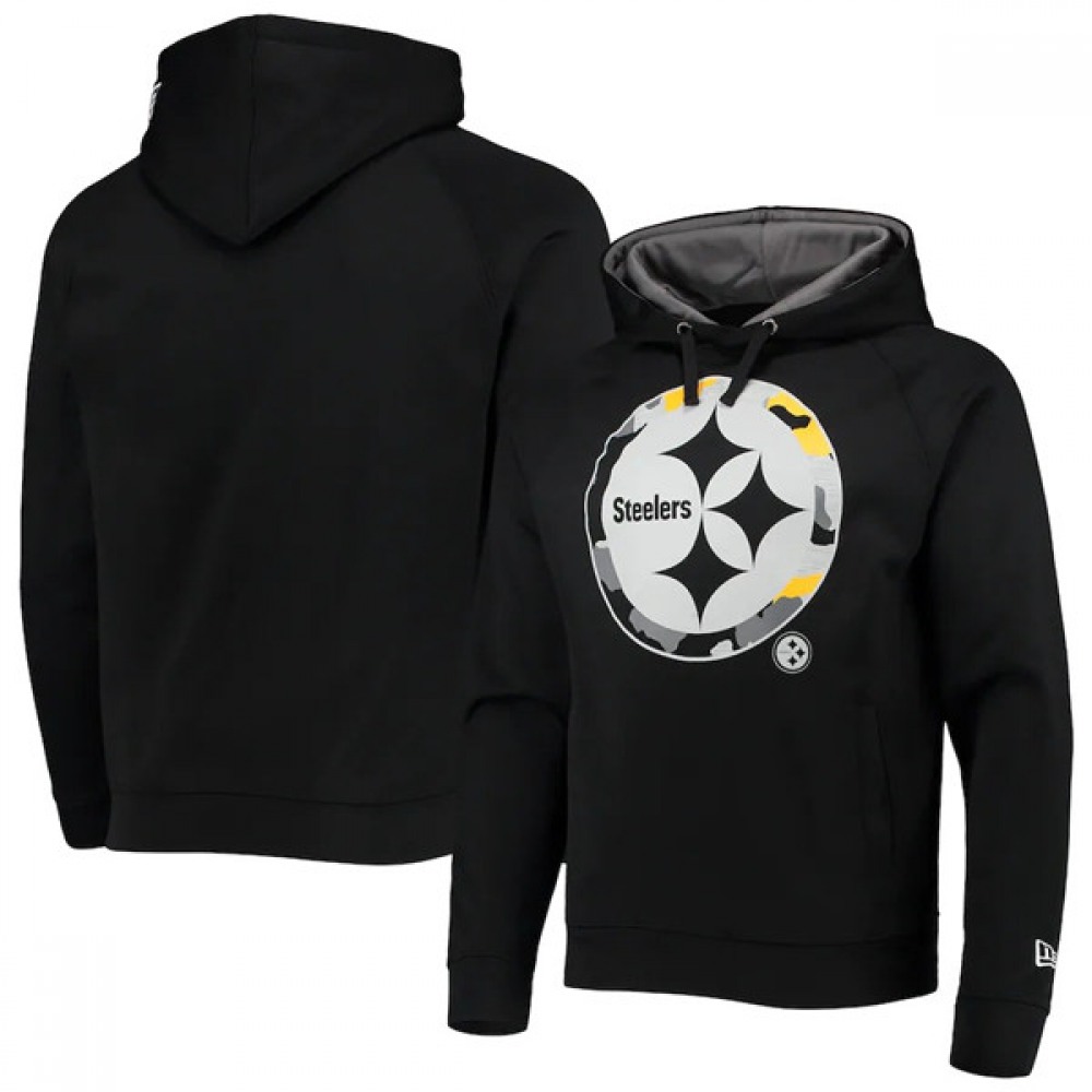 Men's Pittsburgh Steelers Black Pullover Hoodie 1
