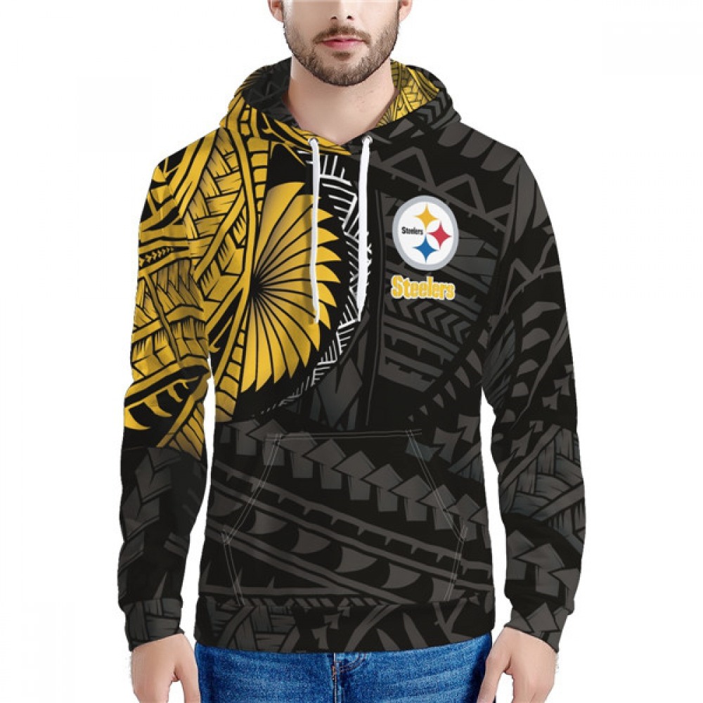Men's Pittsburgh Steelers Black/Yellow Hoodie 1