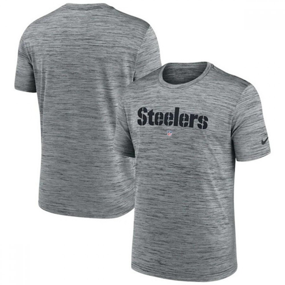 Men's Pittsburgh Steelers Gray Velocity Performance T-Shirt 1