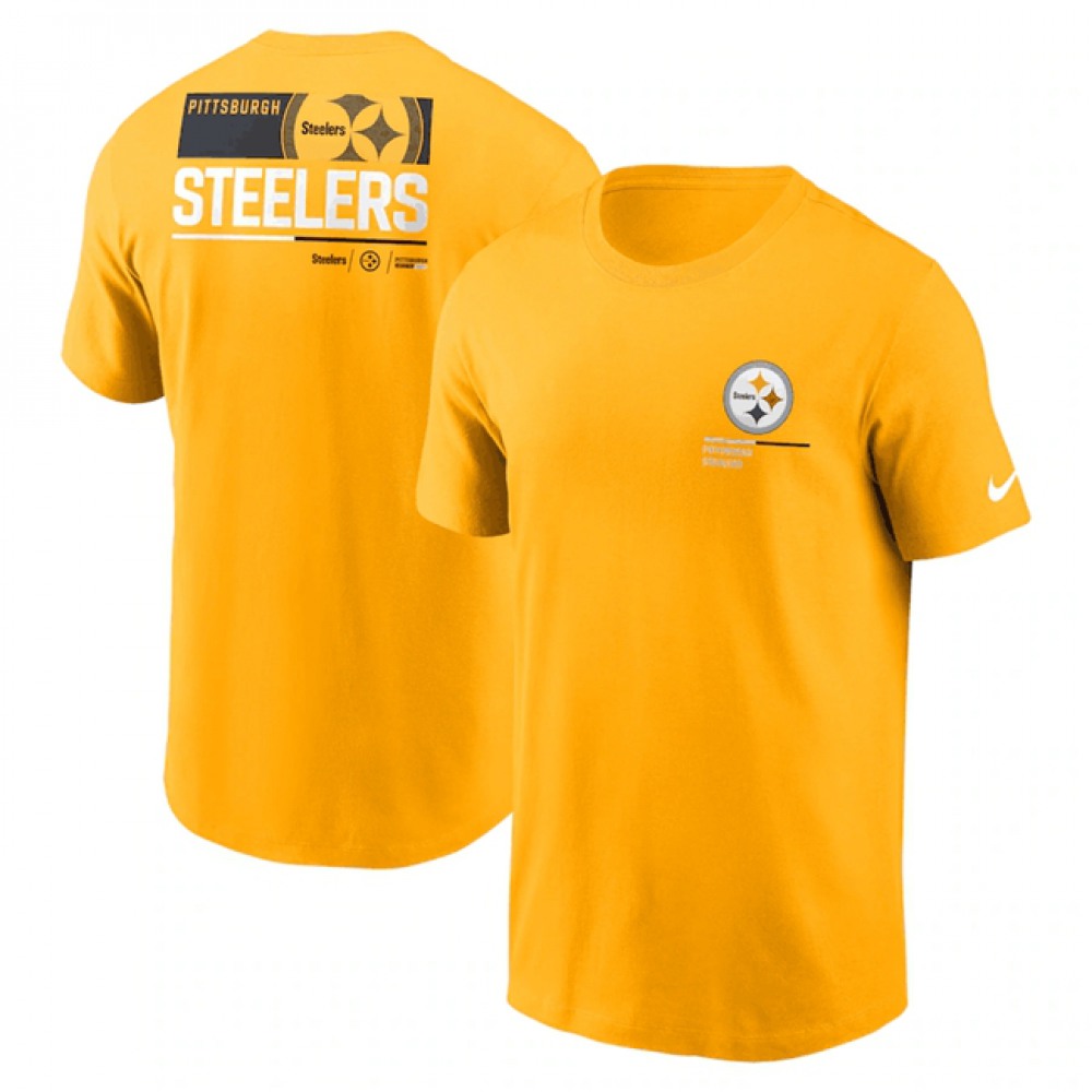 Men's Pittsburgh Steelers Yellow Team Incline T-Shirt 1