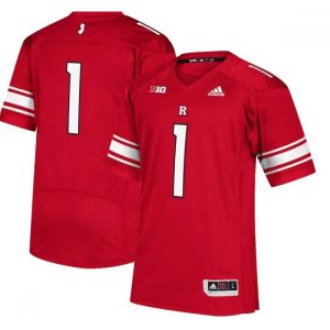 Men's Rutgers Scarlet Knights Customized Red Stitched Jersey