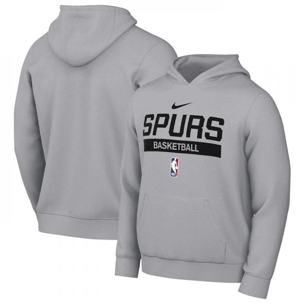 Men's San Antonio Spurs Grey Spotlight Fleece Overhead Hoodie 1