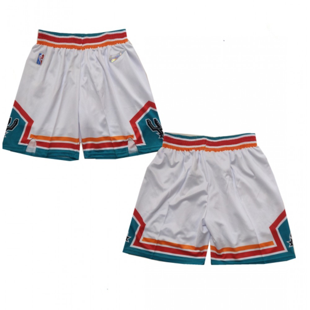 Men's San Antonio Spurs White Shorts (Run Small) 1