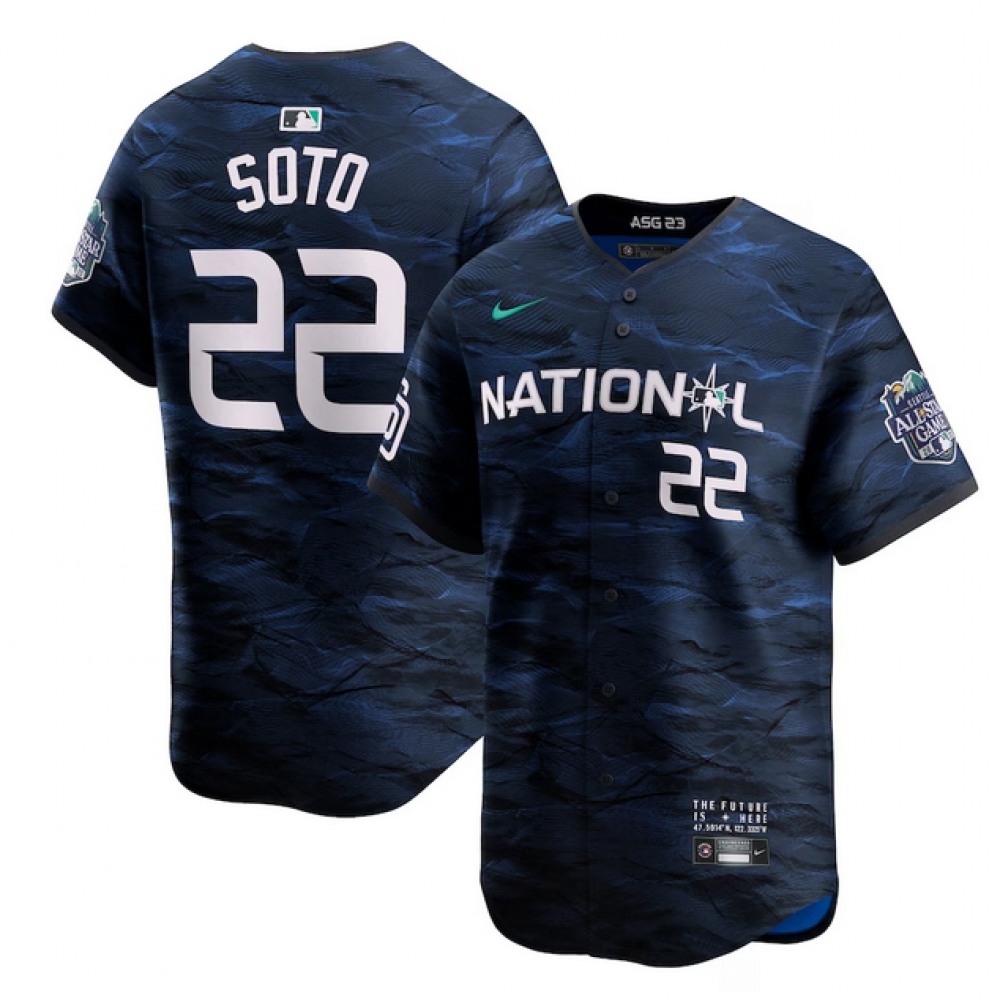 Men's San Diego Padres #22 Juan Soto Royal 2023 All-star Cool Base Stitched Baseball Jersey 1