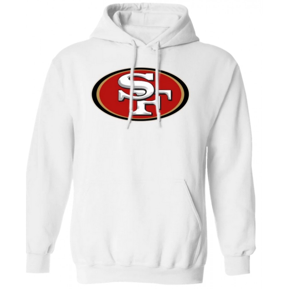 Men's San Francisco 49ers 2020 White Pullover Hoodie 1