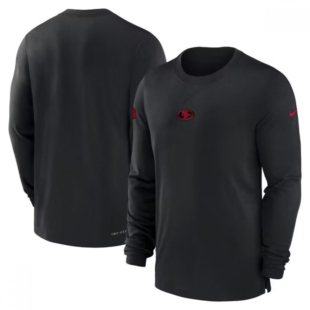 Men's San Francisco 49ers Black Performance Long Sleeve T-Shirt 1