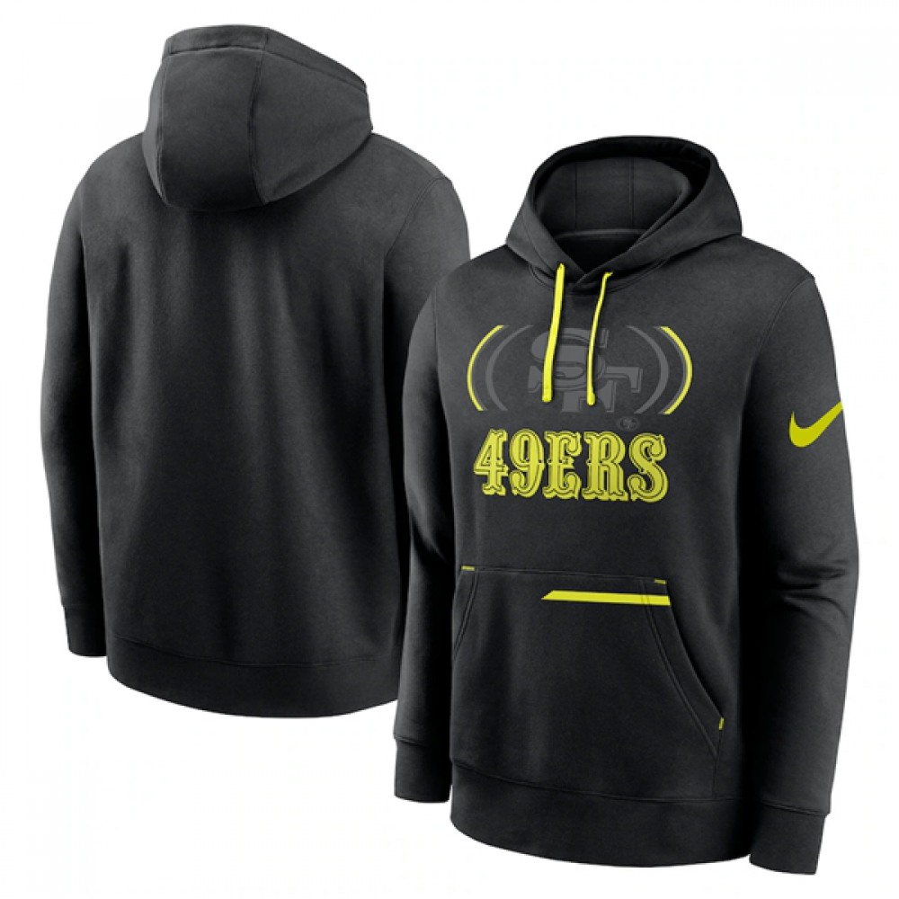 Men's San Francisco 49ers Black Volt Pullover Hoodie 1