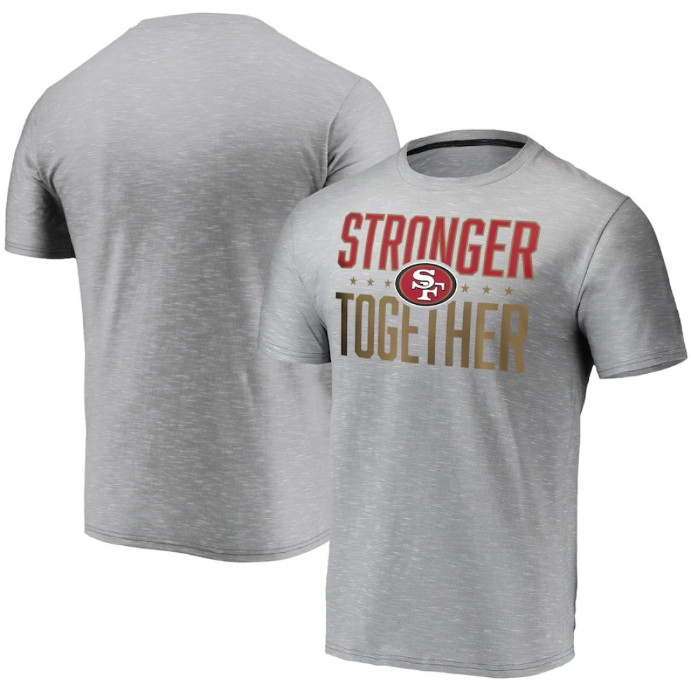 Men's San Francisco 49ers Grey Charcoal Stronger Together T-Shirt 1