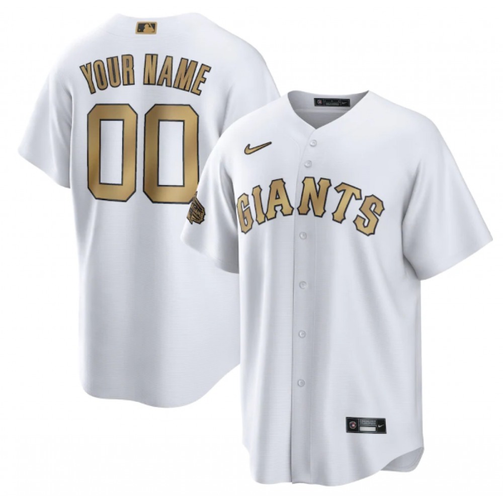 Men's San Francisco Giants ACTIVE Player Custom 2022 All-Star White Cool Base Stitched Baseball Jersey 1