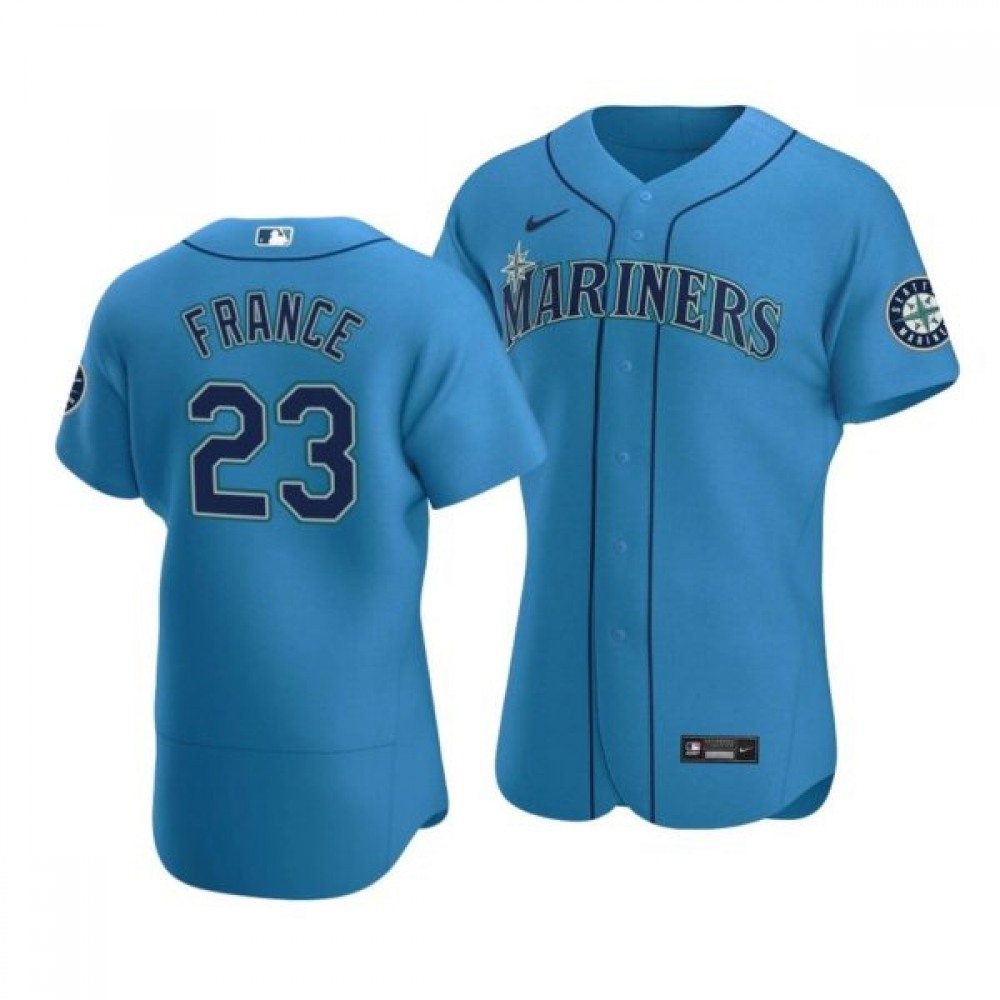Men's Seattle Mariners #23 Ty France Royal Flex Base Stitched Jersey 1