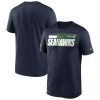 Men's Seattle Seahawks 2020 Navy Sideline Impact Legend Performance T-Shirt