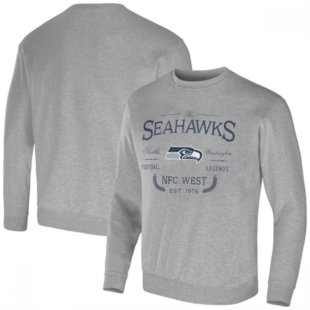 Men's Seattle Seahawks Gray Darius Rucker Collection Pullover Sweatshirt 1