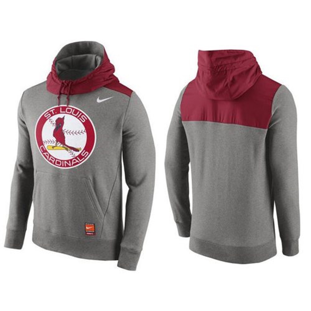 Men's St.Louis Cardinals Gray Cooperstown Collection Hybrid Pullover Hoodie_1 1