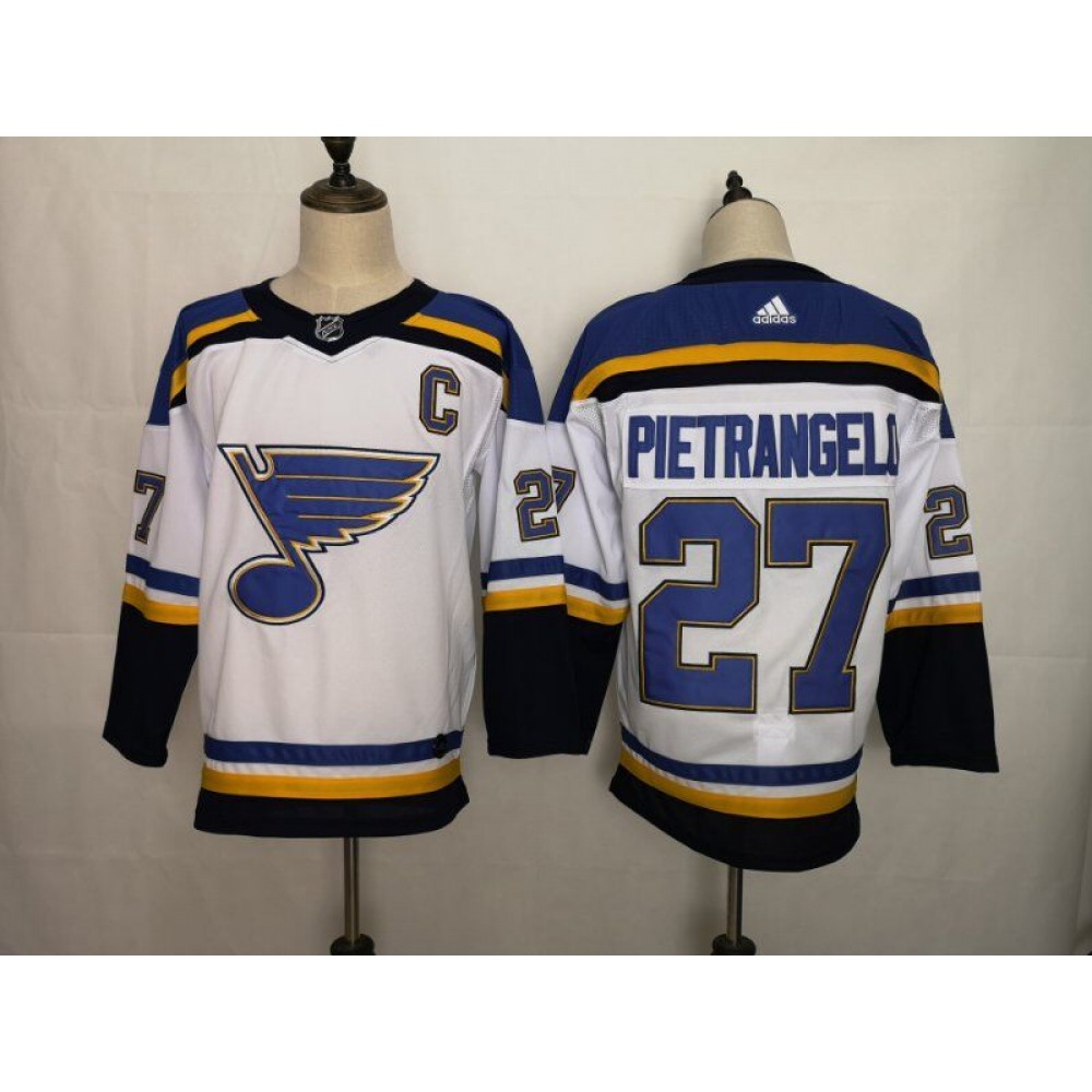 Men's St. Louis Blues #27 Alex Pietrangelo White Stitched NHL Jersey 1