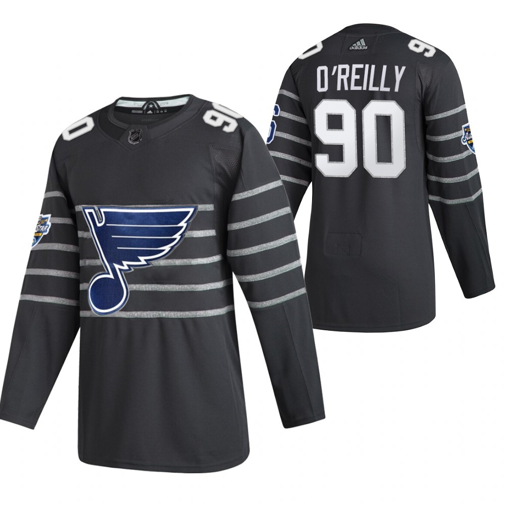 Men's St. Louis Blues #90 Ryan O'Reilly 2020 Grey All Star Stitched NHL Jersey 1