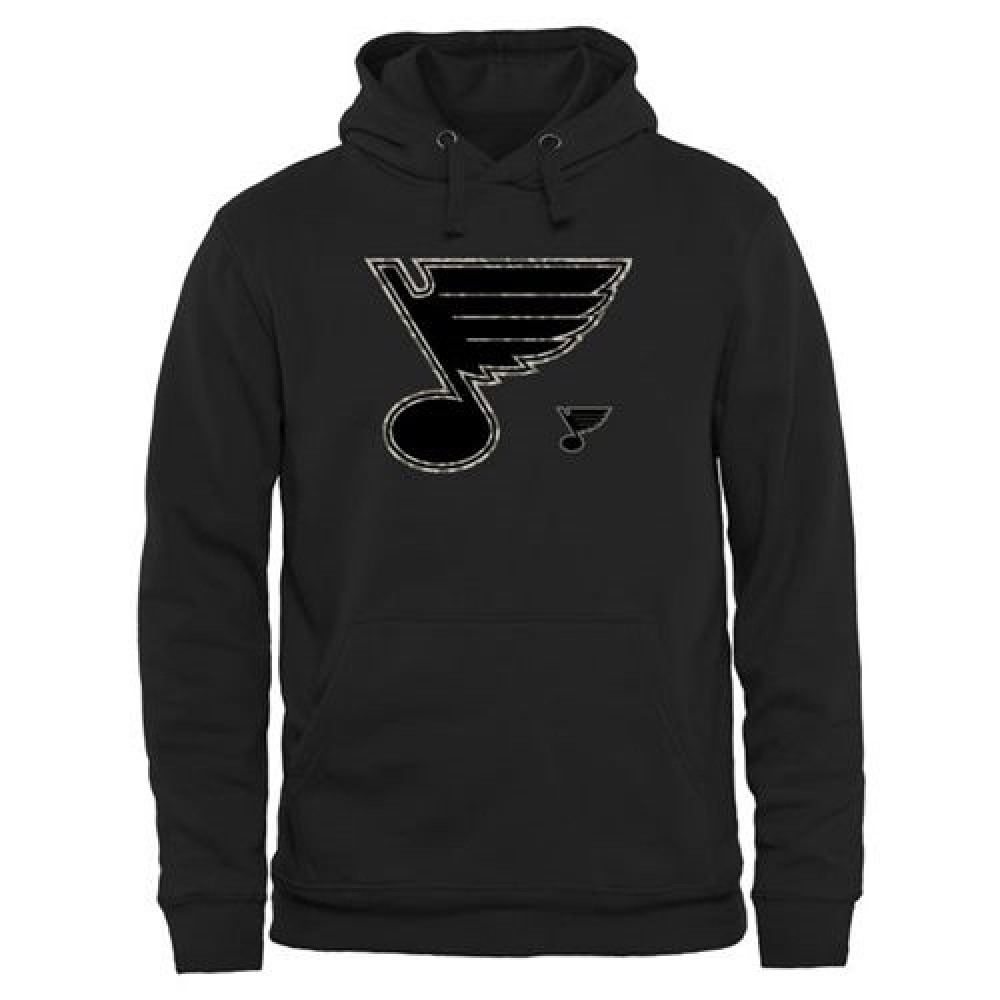Men's St. Louis Blues Black Rink Warrior Pullover Hoodie 1