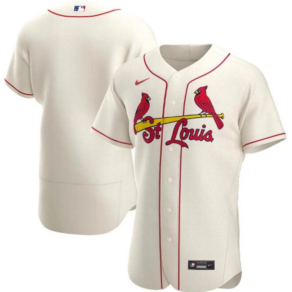 Men's St. Louis Cardinals Blank Cream Flex Base Stitched Jersey 1