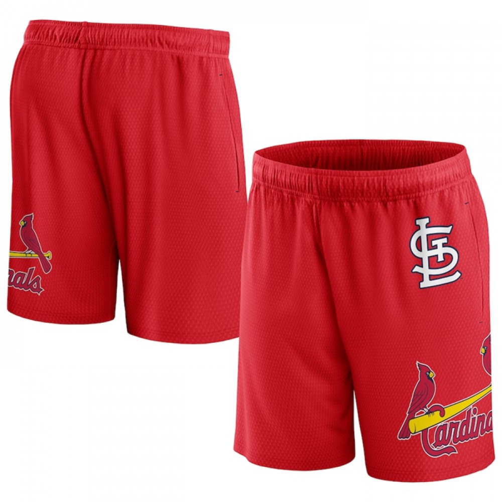 Men's St. Louis Cardinals Red Clincher Mesh Shorts 1