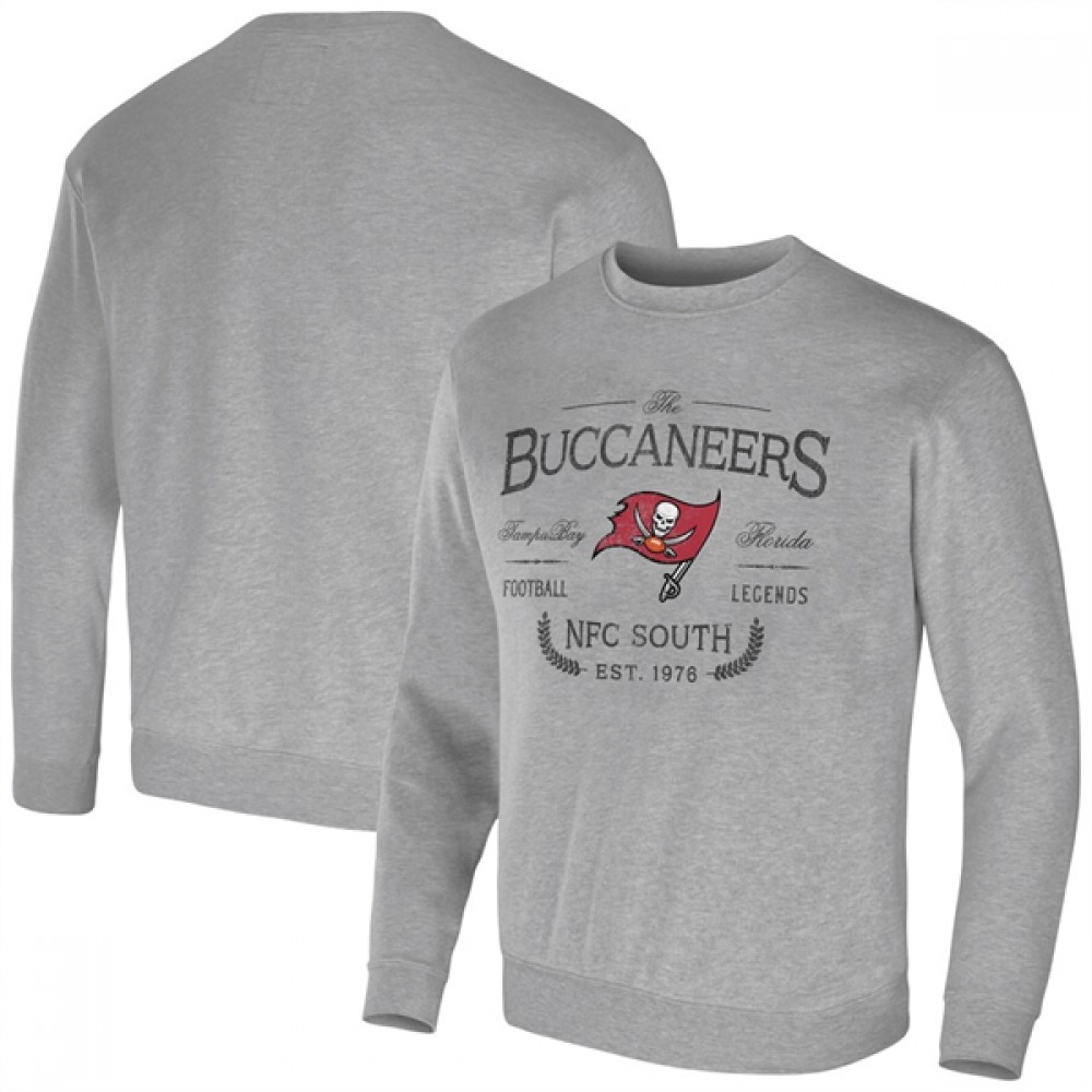 Men's Tampa Bay Buccaneers Gray Darius Rucker Collection Pullover Sweatshirt 1