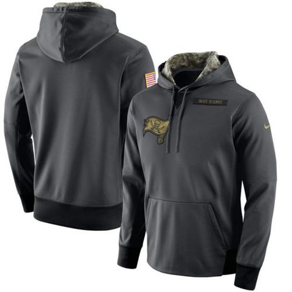 Men's Tampa Bay Buccaneers Anthracite Salute to Service Player Performance Hoodie 1