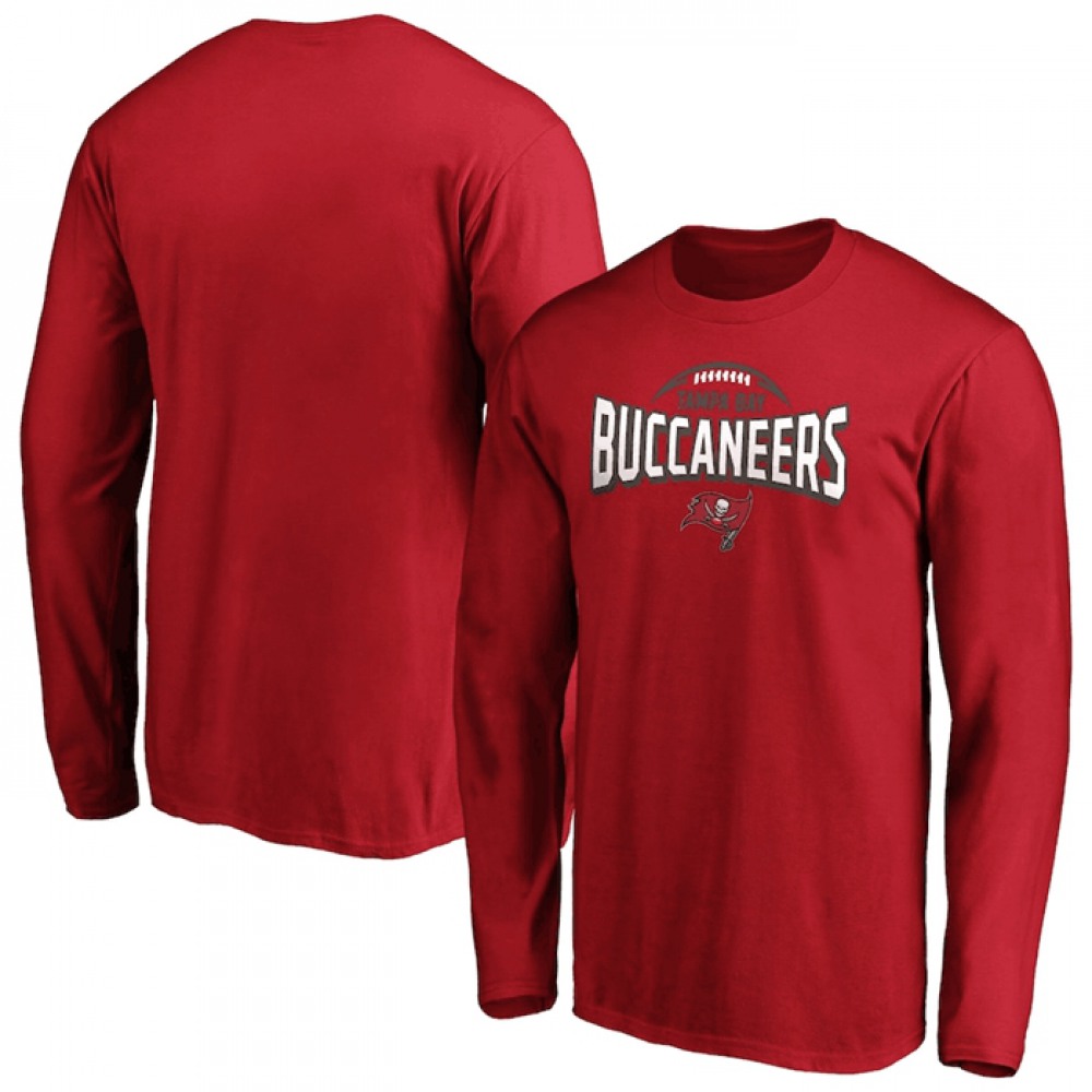 Men's Tampa Bay Buccaneers Red Clamp Down Long Sleeve T-Shirt 1