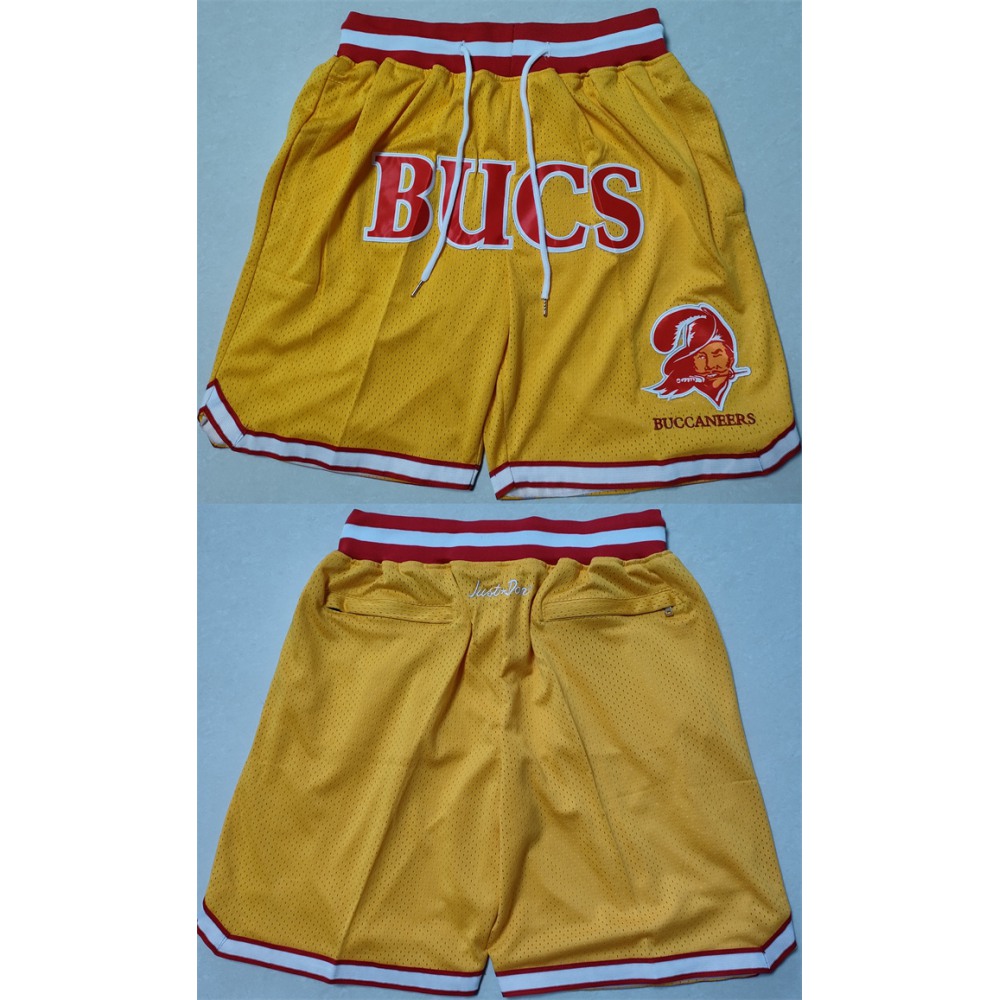 Men's Tampa Bay Buccaneers Yellow Shorts (Run Smaller) 1