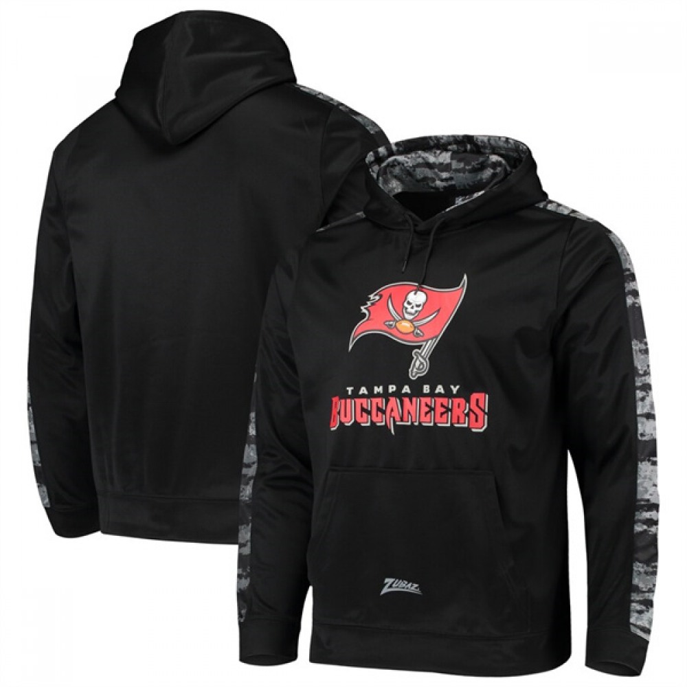 Men's Tampa Bay Buccaneers Zubaz Black Tonal Oxide Pullover Hoodie 1