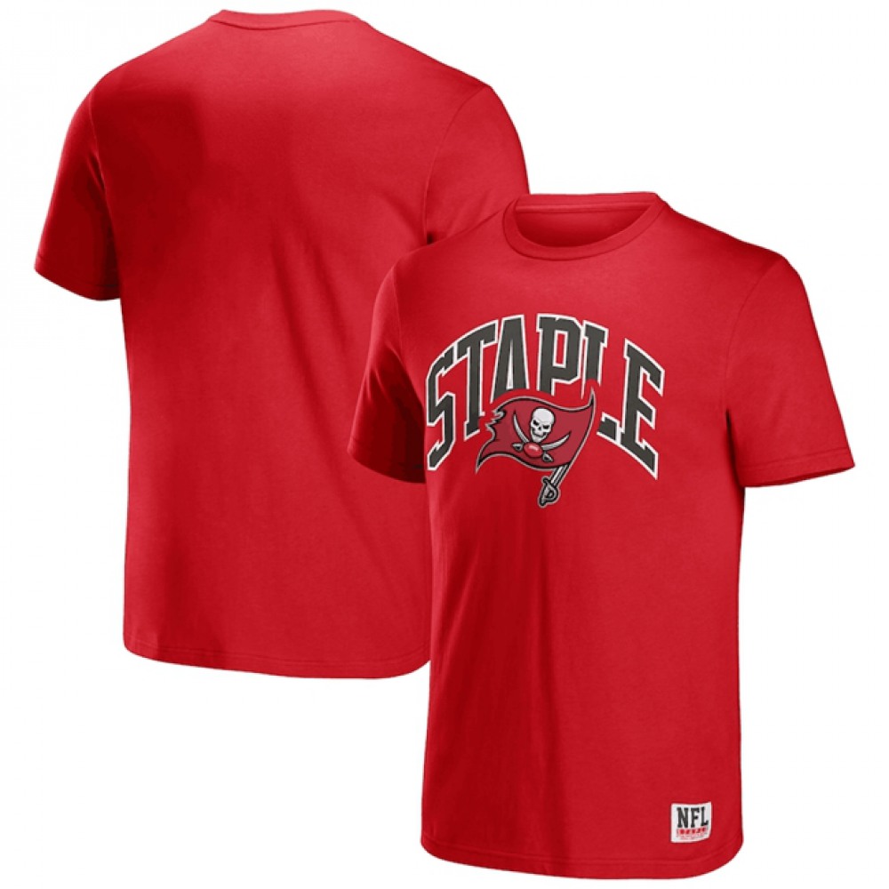 Men's Tampa Bay Buccaneers x Staple Red Logo Lockup T-Shirt 1