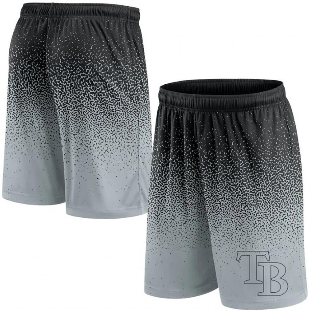 Men's Tampa Bay Rays Black/Grey Ombre Shorts 1