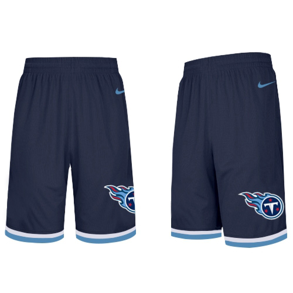 Men's Tennessee Titans 2019 Navy Knit Performance Shorts 1