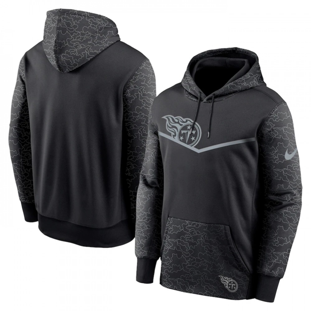 Men's Tennessee Titans Black Reflective Therma Hoodie 1