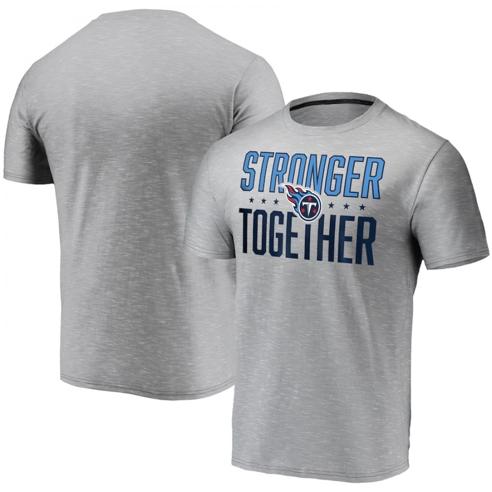 Men's Tennessee Titans Grey Charcoal Stronger Together T-Shirt 1