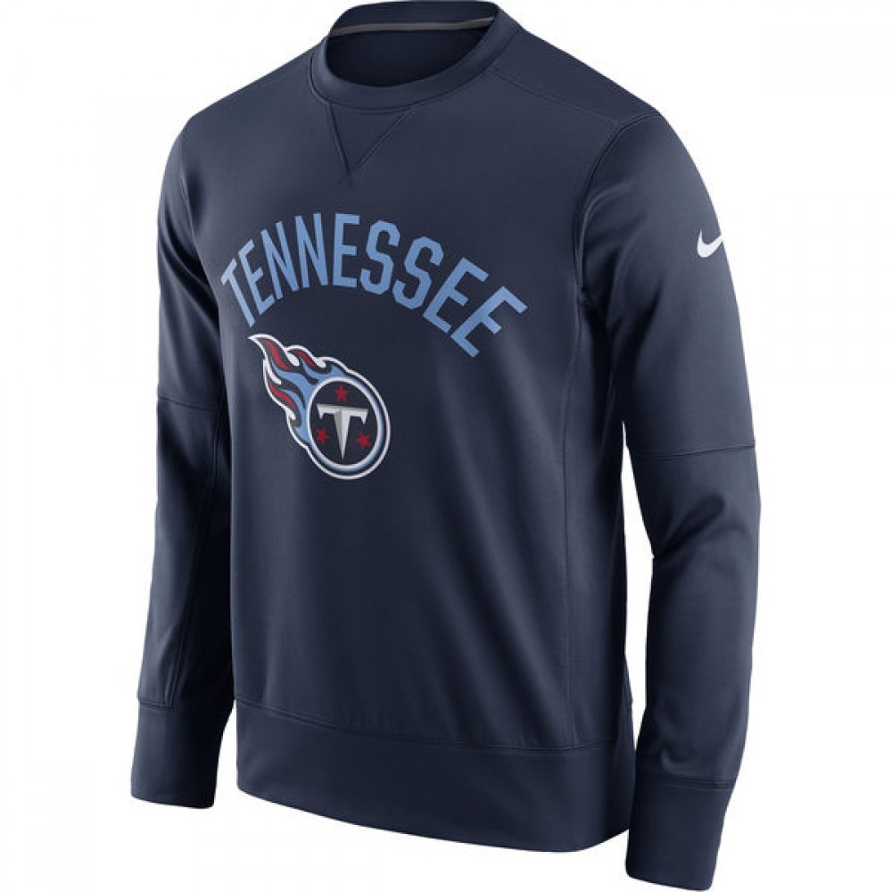 Men's Tennessee Titans Navy 2019 Sideline Circuit Performance Sweatshirt 1